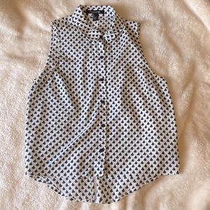 F21 Sailboat Print Blouse